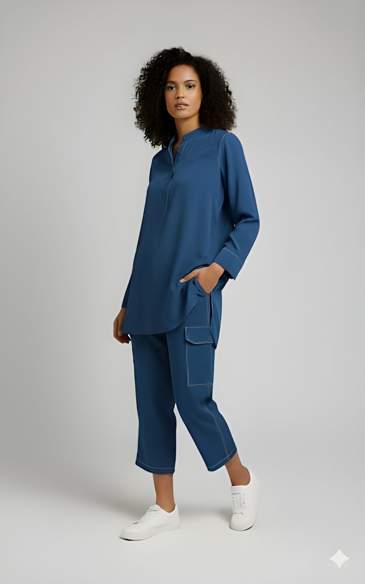 2 piece khaddar with thread design