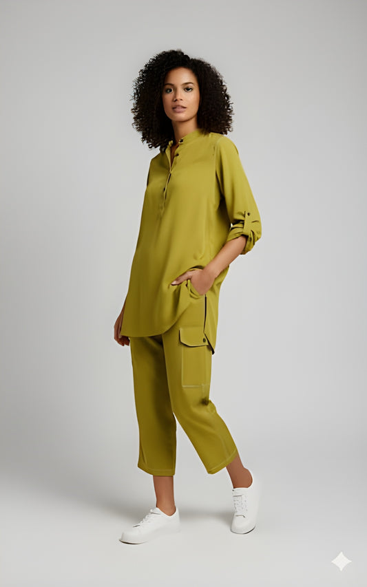 2 piece khaddar with thread design